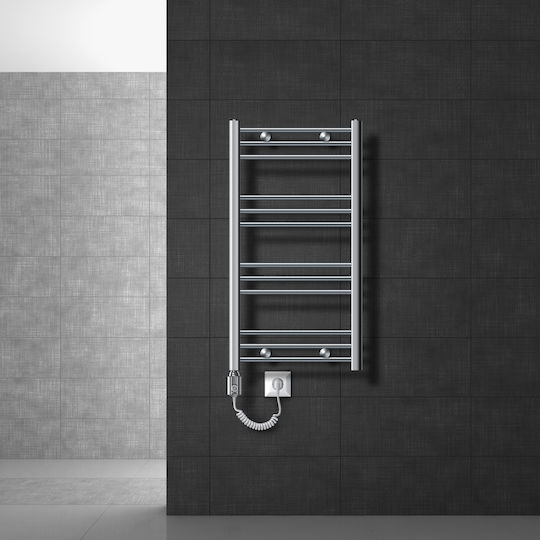 ECD Germany Ηλεκτρική Πετσετοκρεμάστρα 300W 80x50cm Ασημί