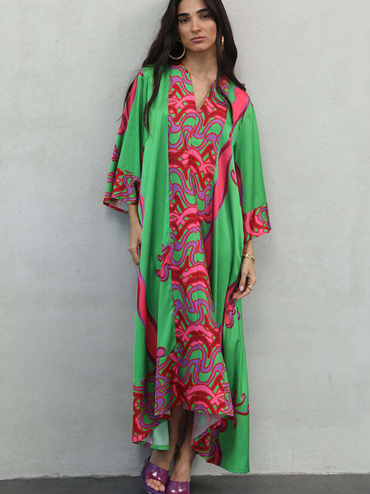 Nema Resort Wear Summer Maxi Dress Green