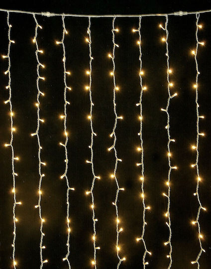 300 Lights LED 2m. x 200cm Warm White type Curtain 1pcs