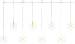 8 Коледни Лампички LED Дъжд 0.84м Бели