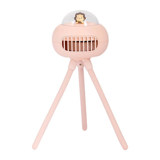 Remax F28 USB Wiederaufladbarer Ventilator 1200mAh Rosa