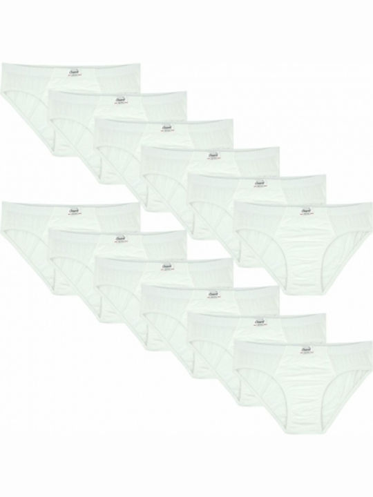 Onurel Herren Slips Weiß 12Packung