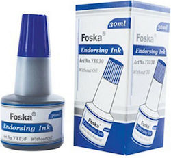 Foska Liquid Ink for Ink Pad Stamp Blue