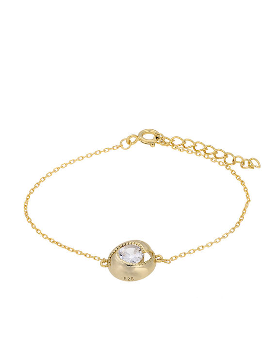 Prince Silvero Bracelet Chain made of Silver Gold Plated with Zircon