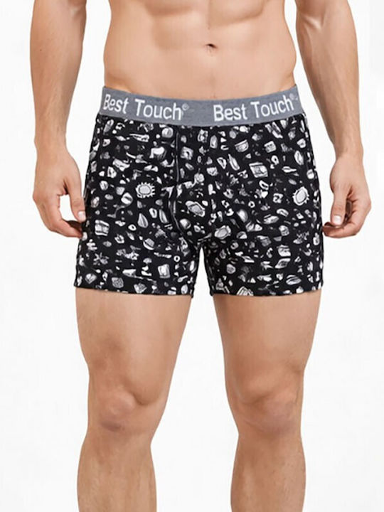 Men's Boxer Black with Patterns