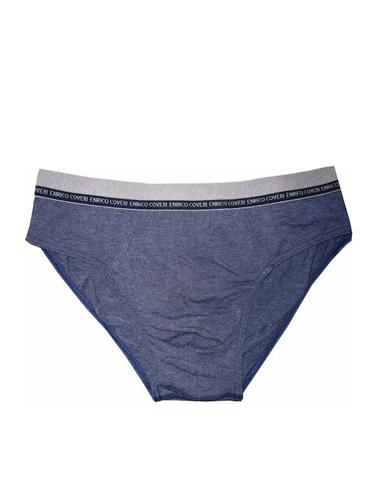 Enrico Coveri Herren Slips Blau 1Packung