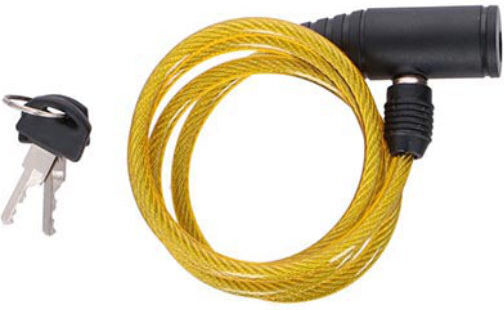 Dunlop spiral Κλειδαριά Ποδηλάτου Κουλούρα με Κλειδί Κίτρινη
