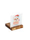 Adorex Christmas Wood Brown Candlestick 11.5x8cm