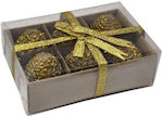 Christmas Gold Candle 6x4cm 6pcs