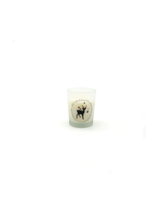 blokker Christmas Glass Transparent Candle 7x6cm