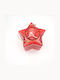 blokker Christmas Glass Red Candlestick 17x17cm