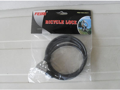 Byox Lacăt Bicicletă Tip Spiră cu combinație Neagră