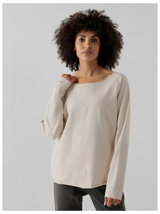 Outhorn Women's Blouse Cotton Long Sleeve Beige