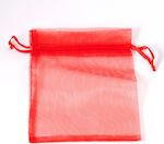 Fabric Pouch for Gift Red 12x10cm. 100pcs