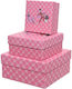 Interni Oggi Paper Christmas Box for Gift Fuchsia 8x8x17cm. 3pcs