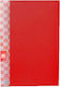 Clipboard Flexible with 80 plastic sleeves Slides for Paper A4 Red 1pcs