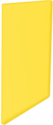 Esselte Clipboard Flexible with 20 plastic sleeves Slides for Paper A4 Yellow 1pcs