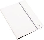 Top Team Clipboard Flexible with 40 plastic sleeves Slides for Paper A4 White 1pcs