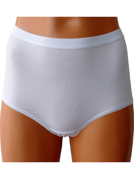 Hochtailliert Damen Slip Weiß