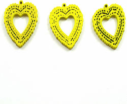 Pendant Motif for Jewelry in Shape Heart 2.4x2.3cm.