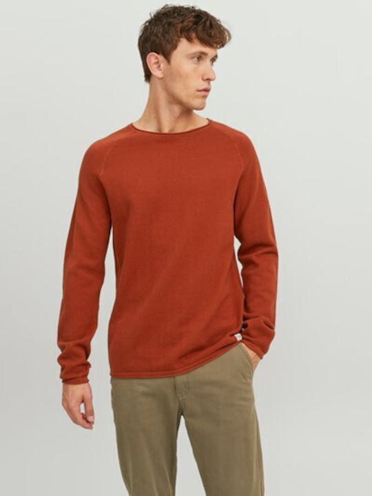 Jack & Jones Herren Langarm-Pullover Cinnabar