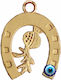 Tatu Moyo Charms Metallic Pendant Motif for Jewelry Gold in Shape Pomegranate Set 10pcs
