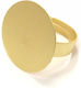 Kostibas Fashion Metallic Ring Base Golden Set ...