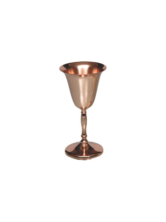 Pahar pentru Vin Roșu din Metal în Culoare Rose Gold Pahar 140ml 1buc