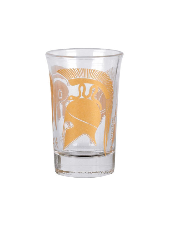 Shot Glass made of Glass in Gold Color 1pcs