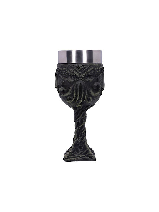 Nemesis Now Cthulhu's Thirst Goblet 21cm Green, Resin w/stainless steel insert
