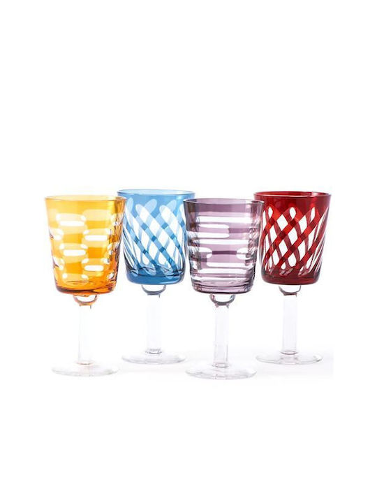 Pols Potten Set de pahare pentru Vin Alb din Sticlă Cu picior 4buc