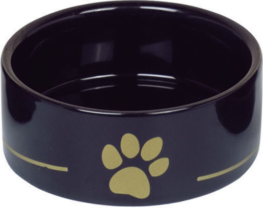 Nobby Ceramică Bol Mâncare pentru Câine & Pisică 550ml 15cm în Culoare Negru