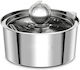 Pet Interest Automatic Stainless Steel Waterer / Fountain for Dog & Cat 3lt in Silver Color