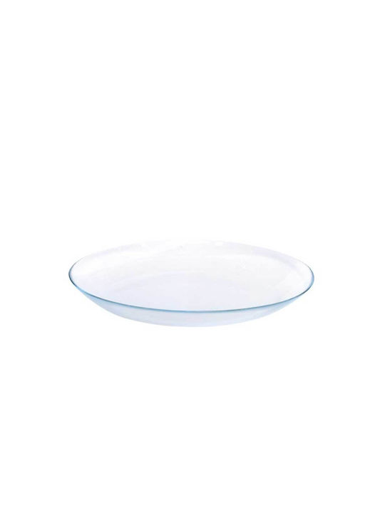 Πιάτο Ρηχό Οβάλ Γυάλινο Διάφανο 33x25cm