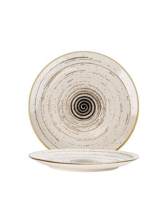 Porline Porselen Plate Shallow made of Porcelain Multicolour with Diameter 27cm