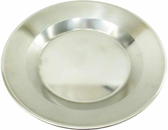 Plate Shallow Inox Silver with Diameter 22cm