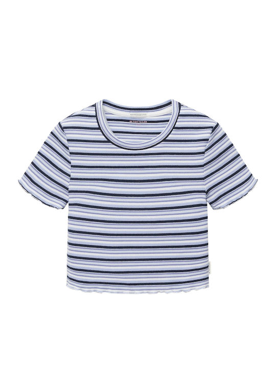 Παιδικό Crop Top Κοντομάνικο Μπλε
