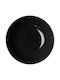 Excelsa Plate Soup Ceramic Black with Diameter 20cm