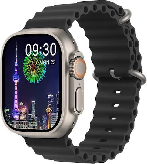 Ultra 9 Max Smartwatch mit Pulsmesser (Schwarz)