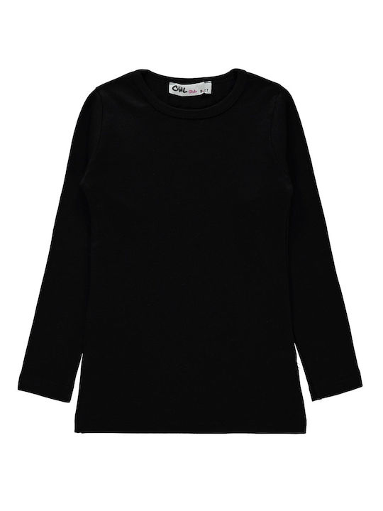 Civil Kids' Blouse Long Sleeve Black