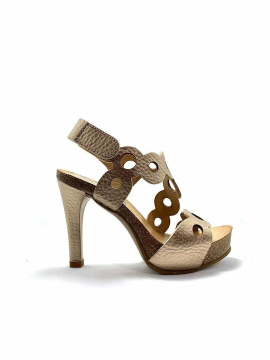 Yoshino Leather Sandals Gold