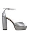 Leder Sandalen Gray