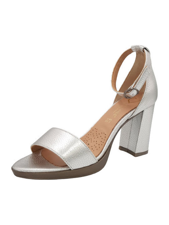 Desiree Shoes Leather Sandals Anatomic Silver
