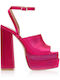 Stoff Sandalen Fuchsie