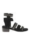 Wildleder Damen Sandalen in Schwarz Farbe