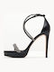 Din piele Sandale Negre
