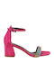 Din material textil Sandale Fuchsia