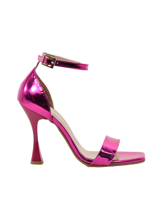Piedini Women's Sandals with Ankle Strap Fuchsia 6522+ΦΟΎΞΙΑ