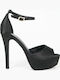 Fabric Sandals Black