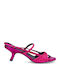 Sandalen mit Strass Fuchsie